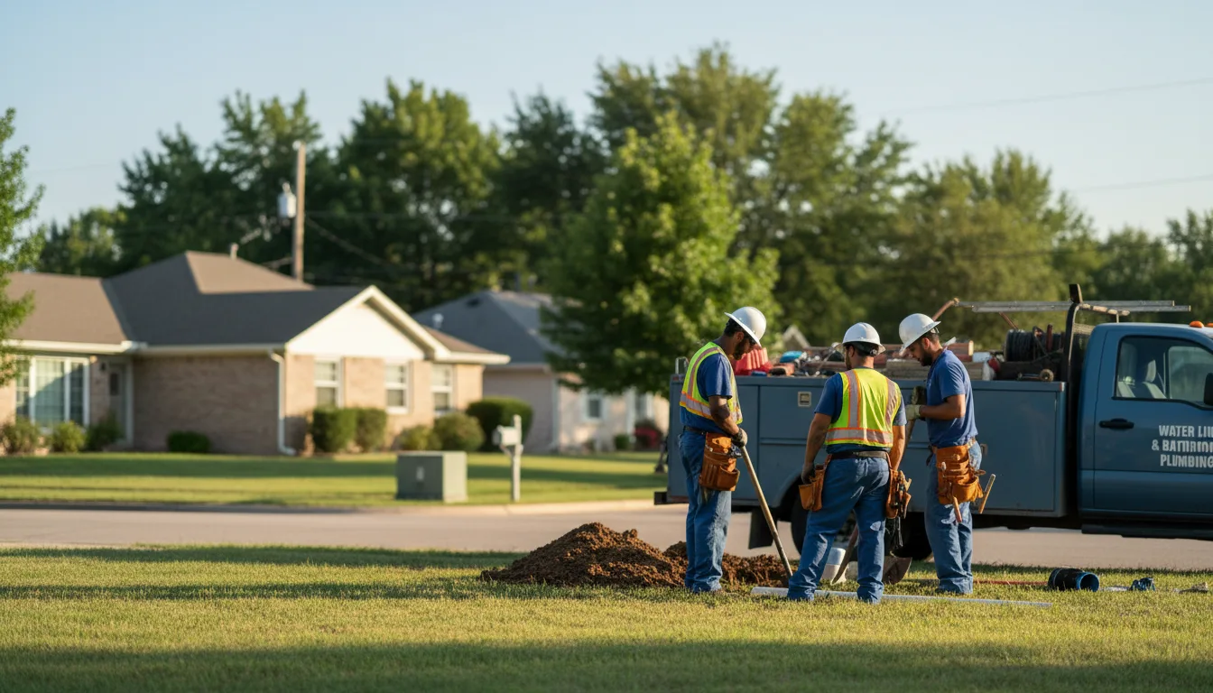 Residential water line and bathroom plumbing service in Piedmont, SC